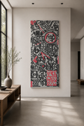 Entropy: Black and neon red 1