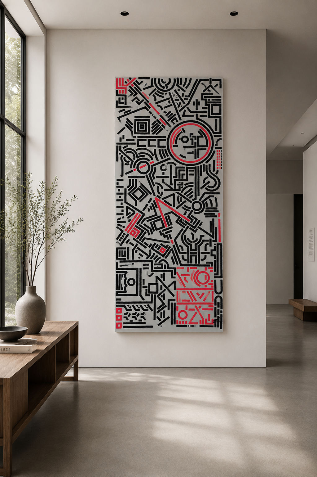 Entropy: Black and neon red 1
