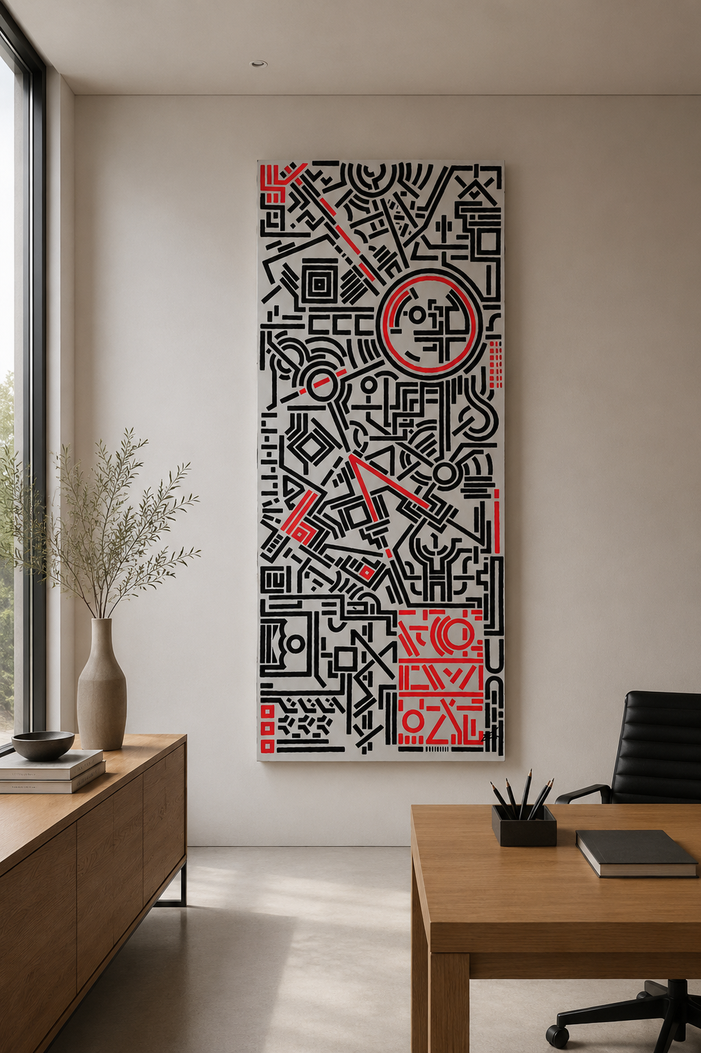 Entropy: Black and neon red 1