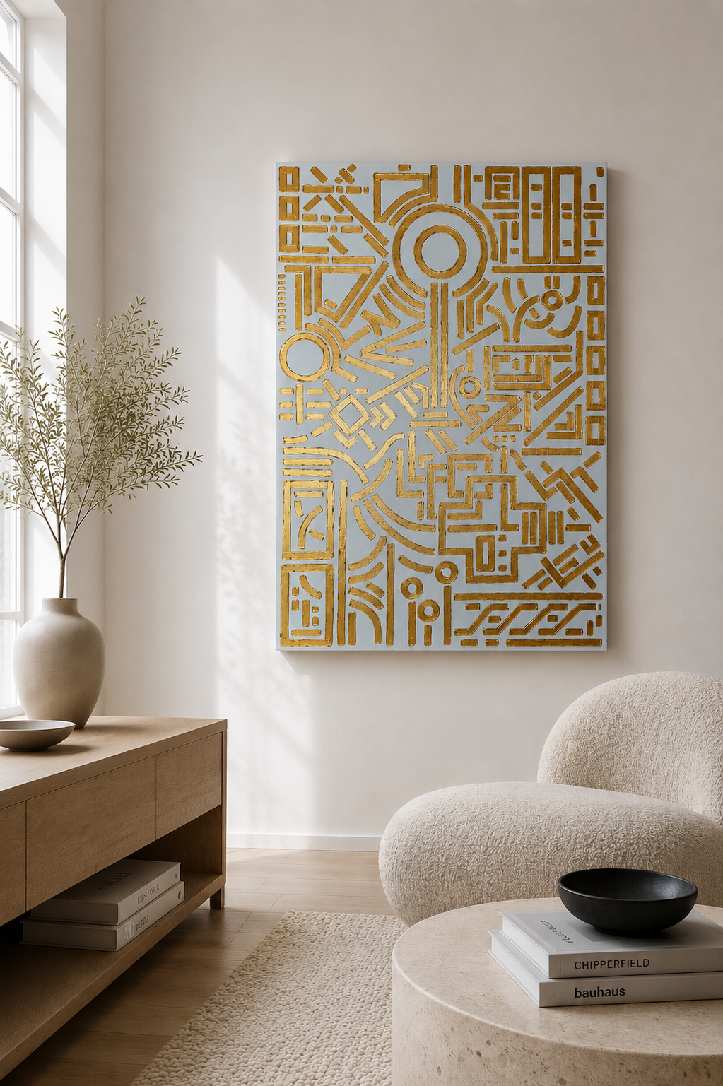 Entropy: Gold on white 2