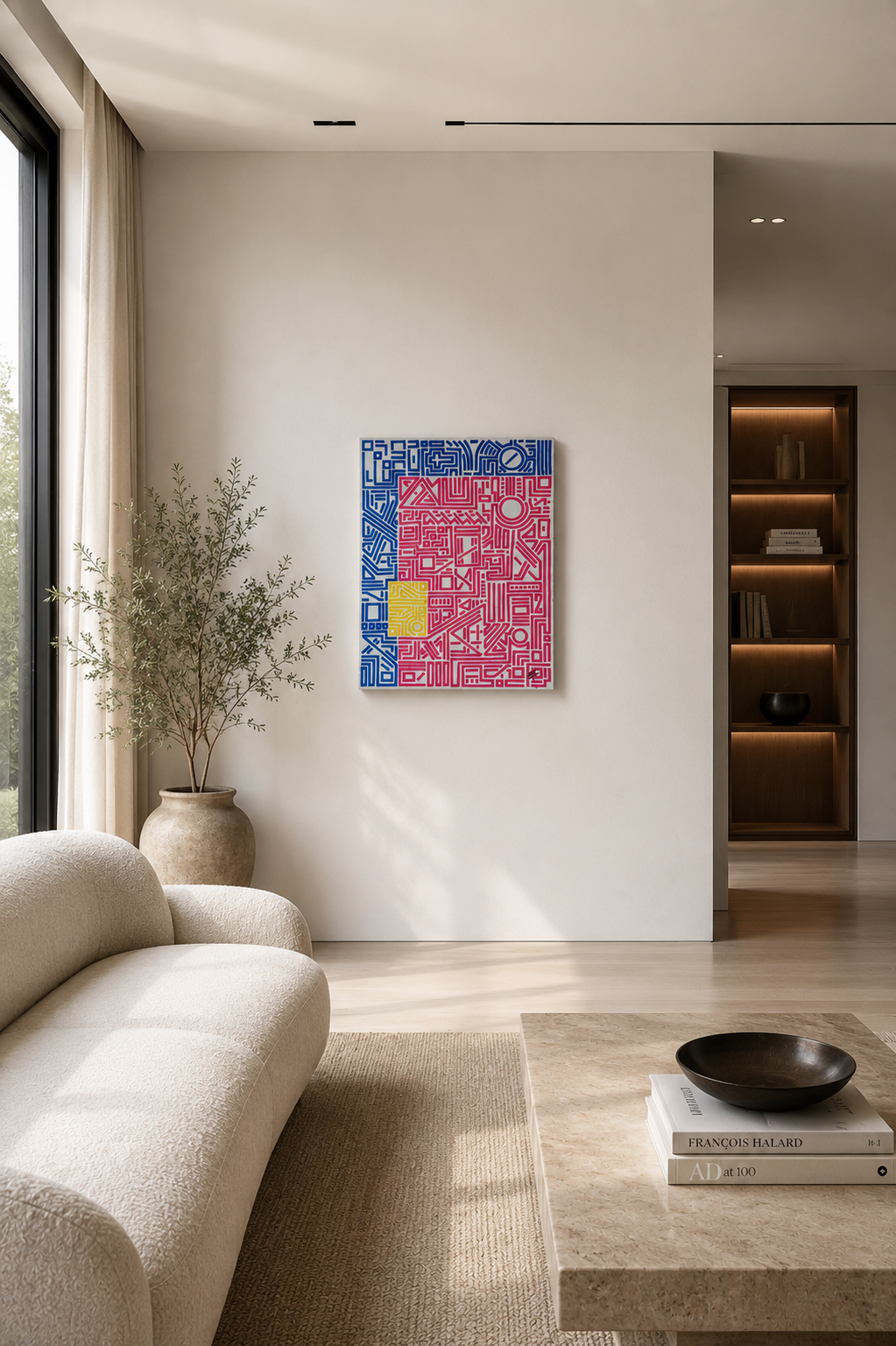 Entropy: Blue, pink and yellow 1