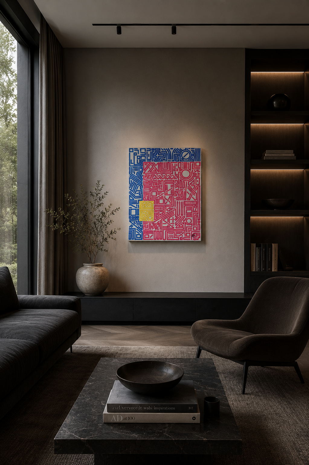Entropy: Blue, pink and yellow 1