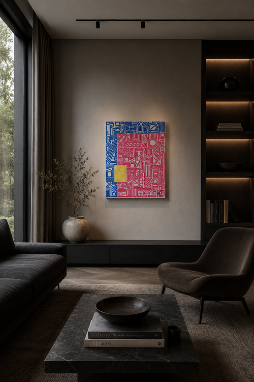 Entropy: Blue, pink and yellow 1