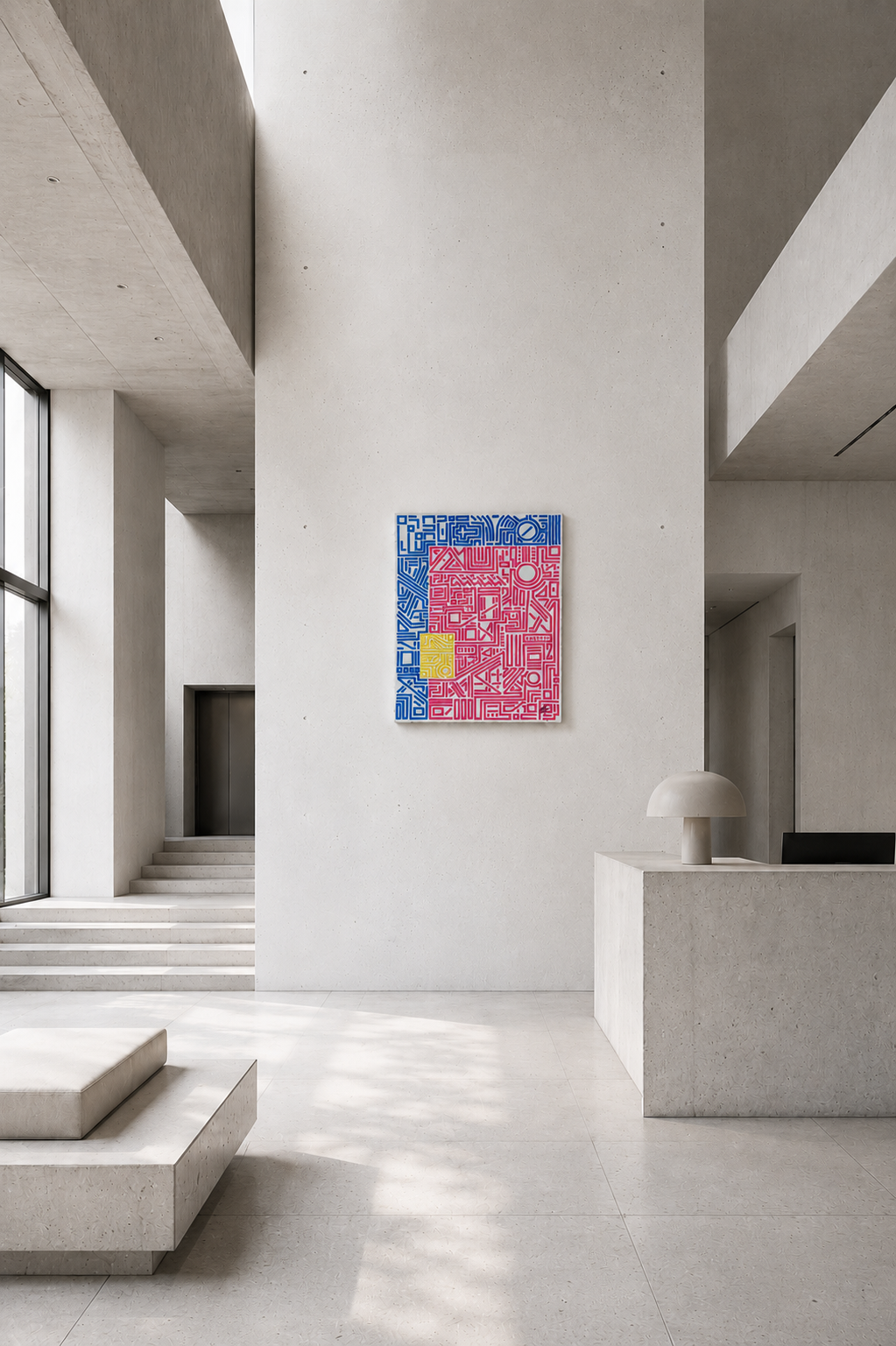 Entropy: Blue, pink and yellow 1