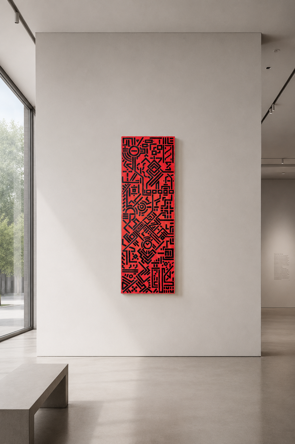 Entropy: Black on neon red 1