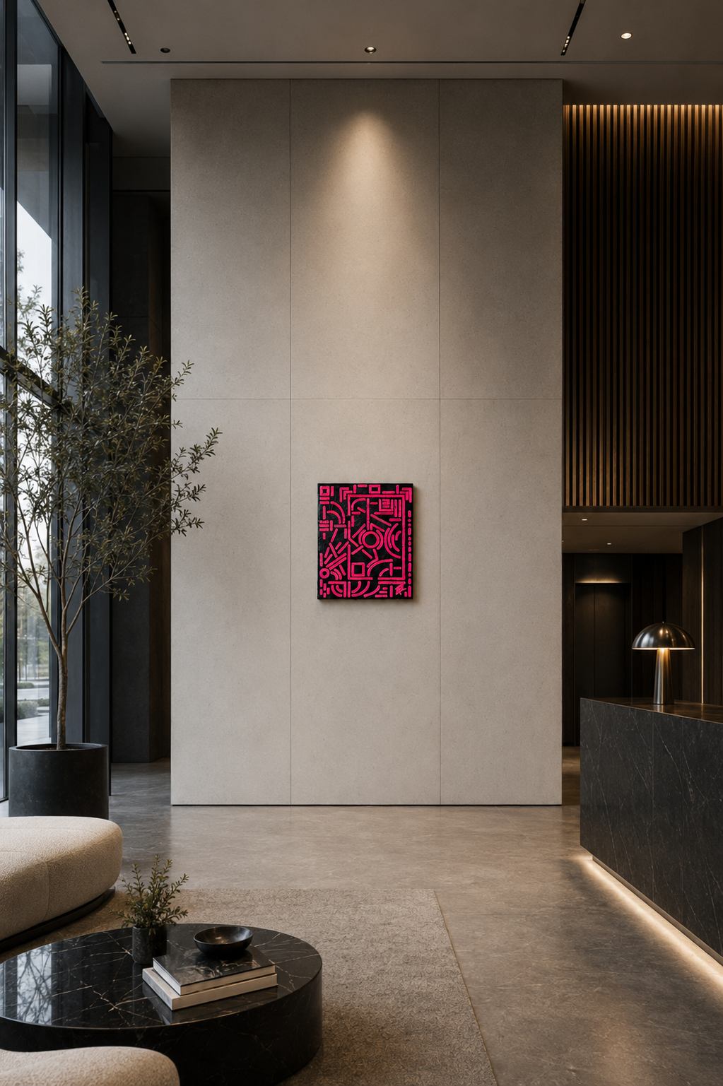 Entropy: Pink on black 1