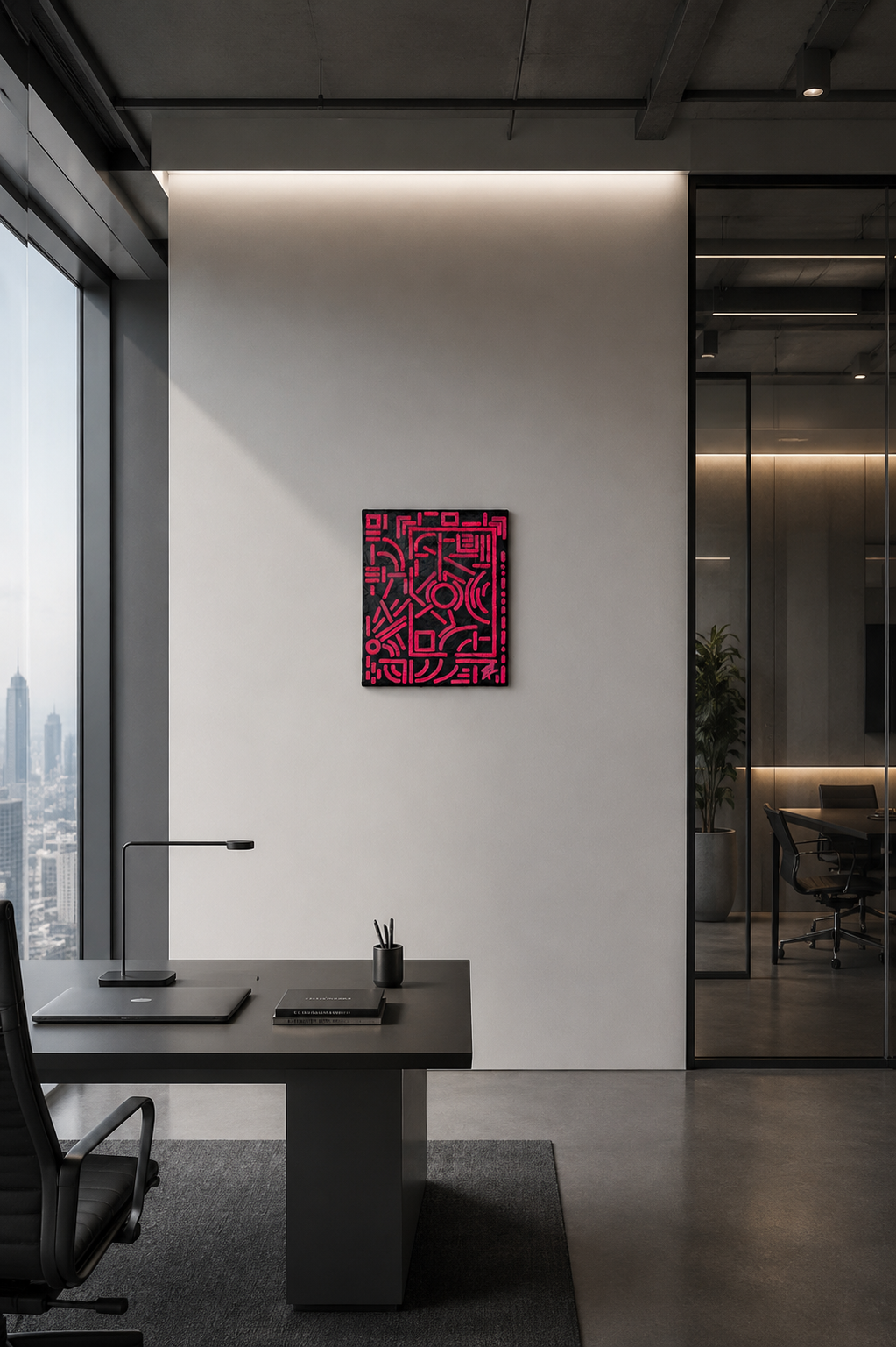Entropy: Pink on black 1