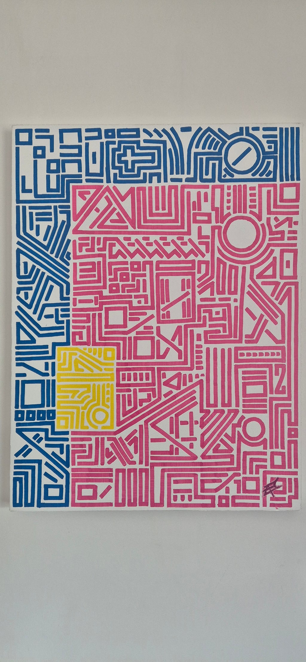 Entropy: Blue, pink and yellow 1