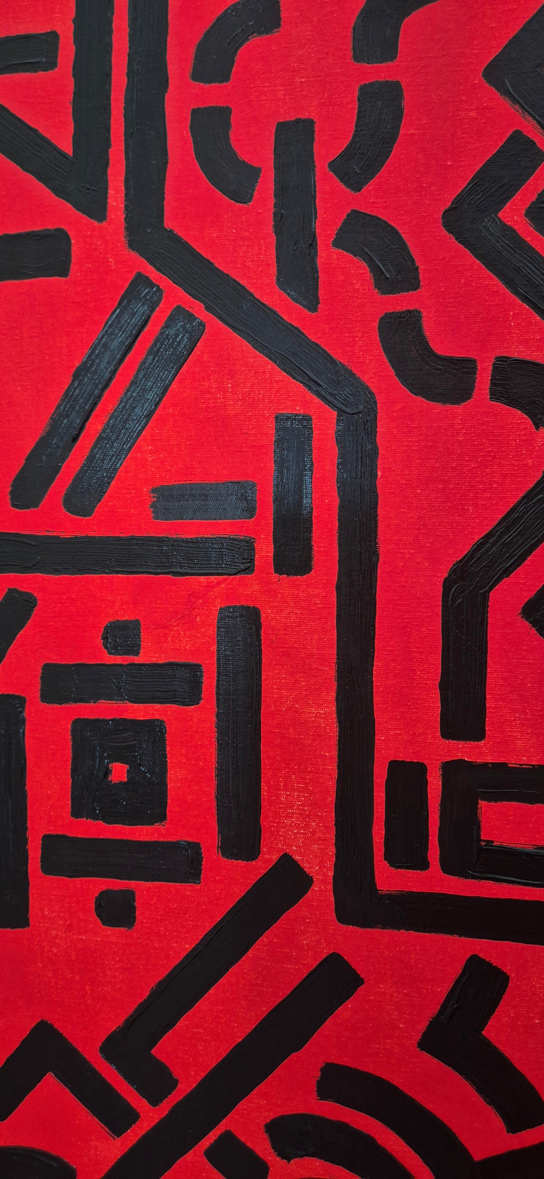 Entropy: Black on neon red 1