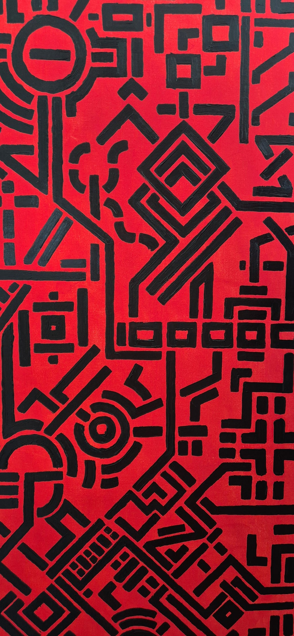Entropy: Black on neon red 1
