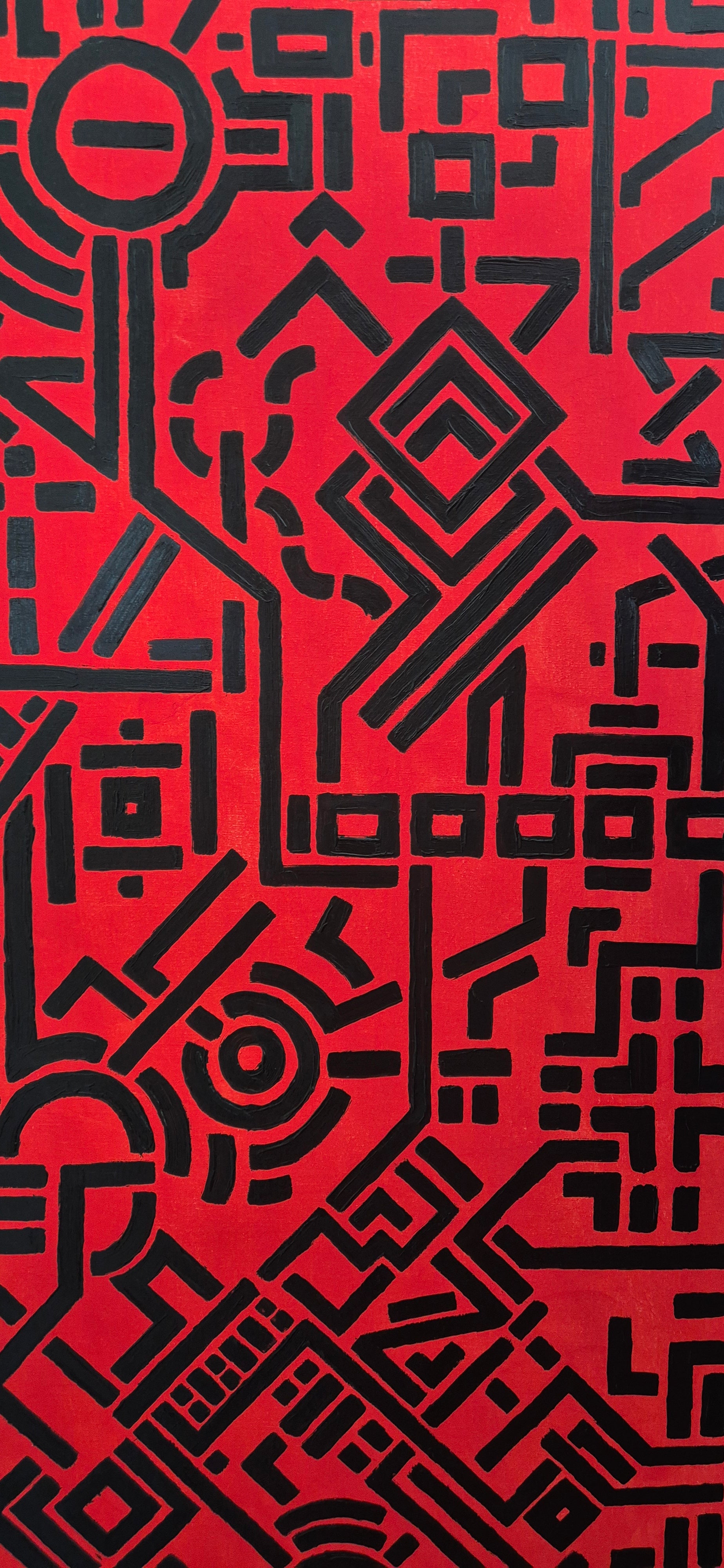 Entropy: Black on neon red 1