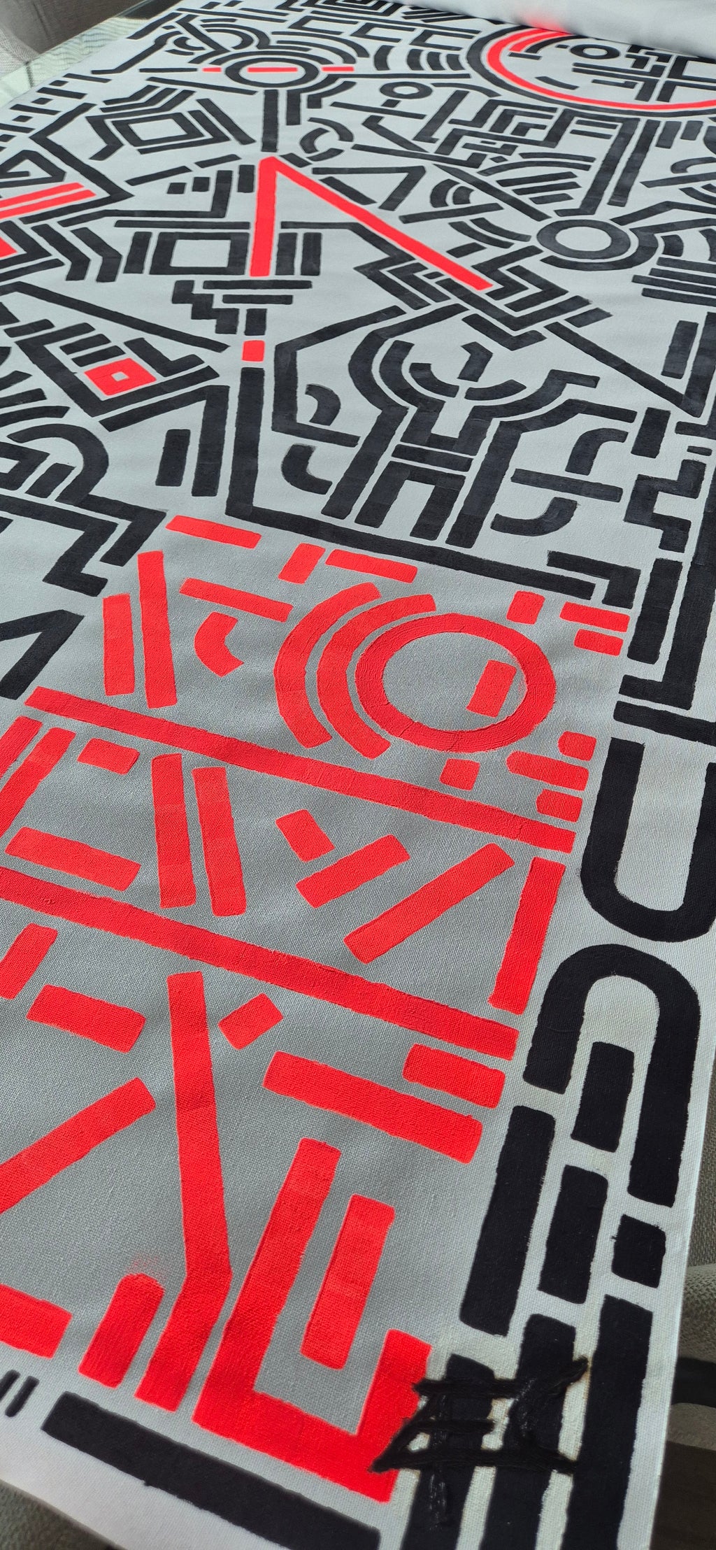 Entropy: Black and neon red 1