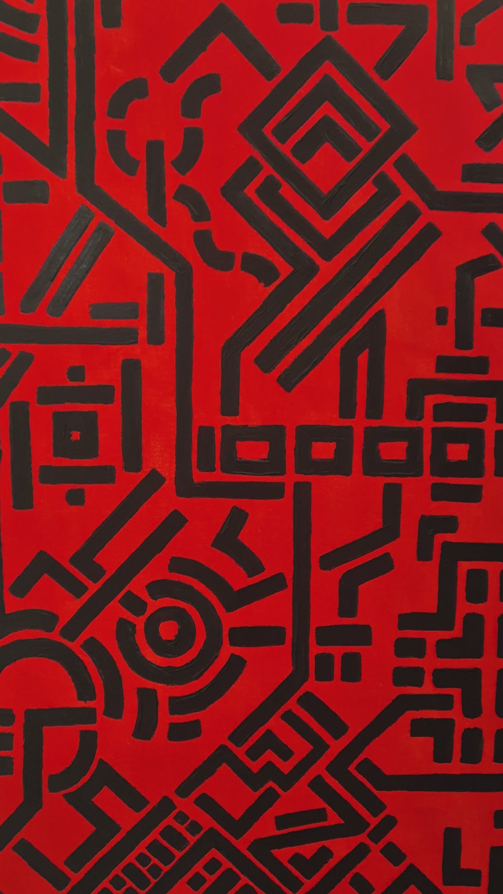 Entropy: Black on neon red 1