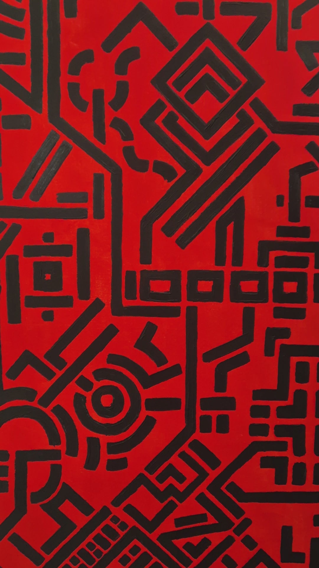 Entropy: Black on neon red 1