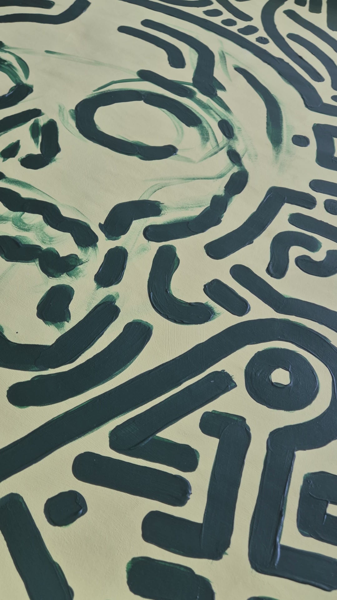 Skulls: Green on yellow 1